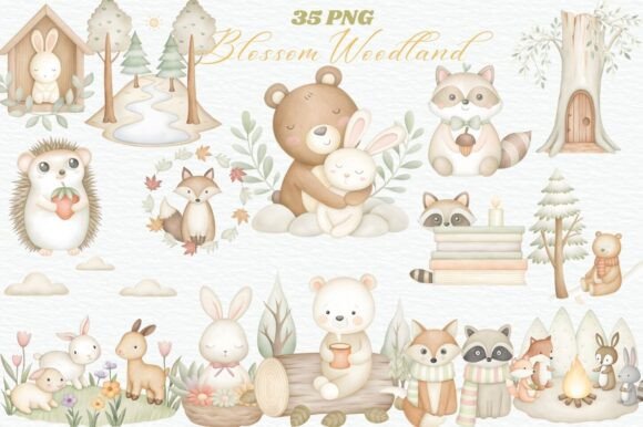 Download Forest Friends Woodland Animal Clipart - Forest friends Collection