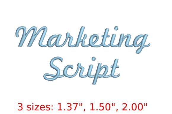 Download Marketing Script Embroidery Font - Premium Resources