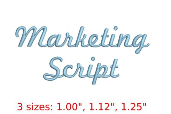 Download Marketing Script Embroidery Font - Premium Resources