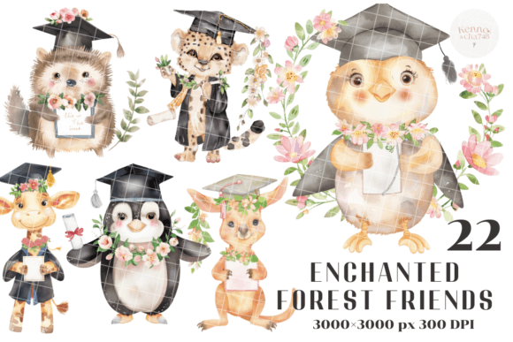 Download Enchanted Forest Friends Graduation - Forest friends Collection